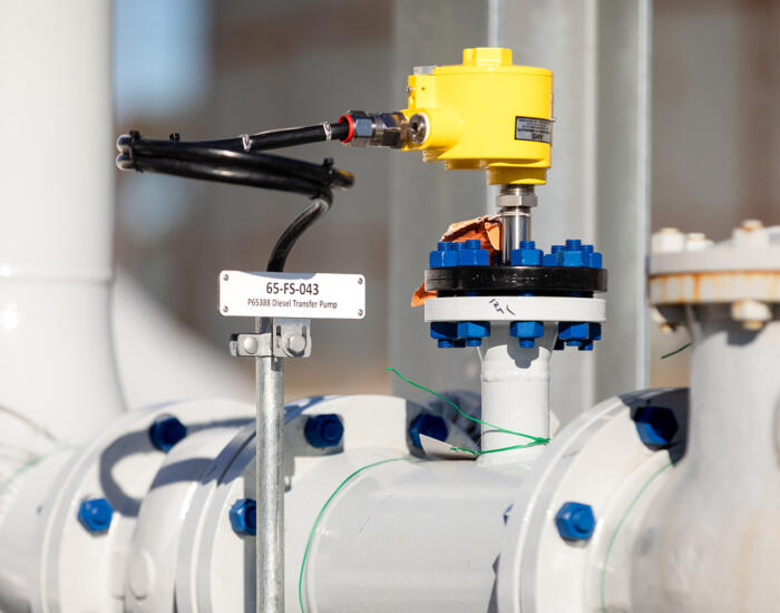 Close up of industrial electrical instrumentation