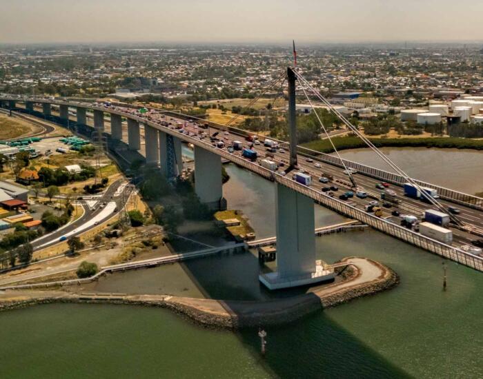 Industrial electrical maintenance on the West Gate Bridge by Gordon McKay